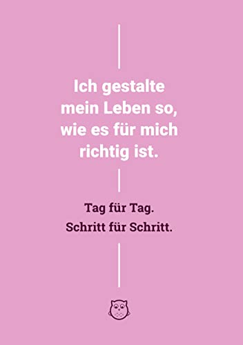 Tadaaa!-Journal Basic - Umschlag rosa mit Motivationsspruch, Klammerheftung, 14,8 x 21 cm, 48 Seiten