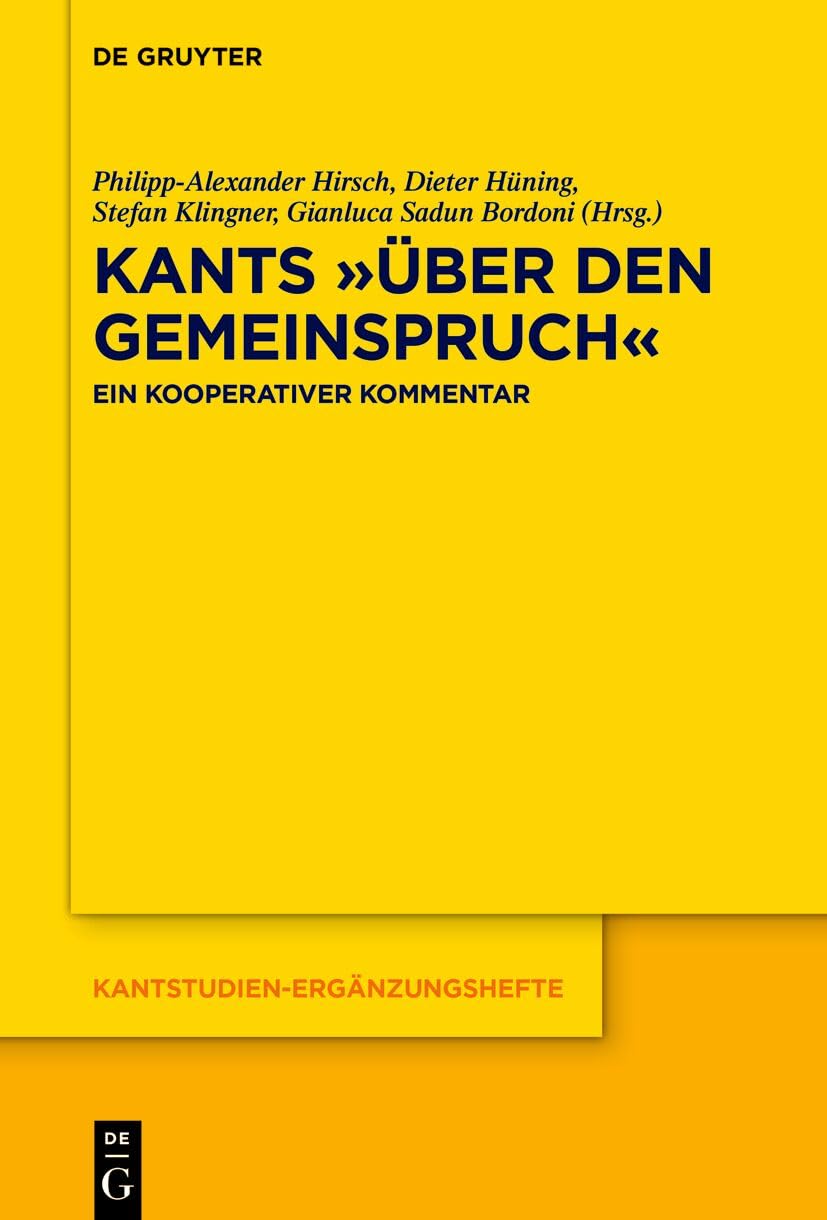 Kants 'Über den Gemeinspruch' - Neuware