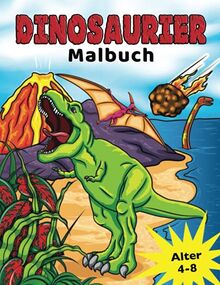 Dinosaurier Malbuch: für Kinder von 4-8 Jahren, Prähistorische Dino Färbung für Jungen & Mädchen (Malbücher für Kinder)