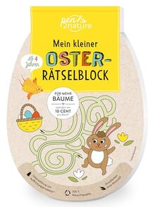 Mein kleiner Oster-Rätselblock für Kinder ab 4 Jahren: In niedlicher Ei-Form | Nachhaltiges Geschenk zu Ostern für stundenlangen Rätselspaß auf Recyclingpapier