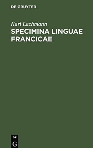 Specimina linguae francicae: In usum auditorum