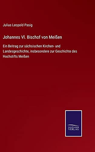 Johannes Vl. Bischof von Meißen: Ein Beitrag zur sächsischen Kirchen- und Landesgeschichte, insbesondere zur Geschichte des Hochstifts Meißen