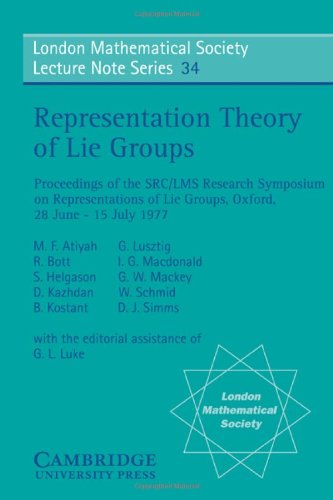 LMS: 34 Representatn Thry Lie Group (London Mathematical Society Lecture Note Series, Band 34)