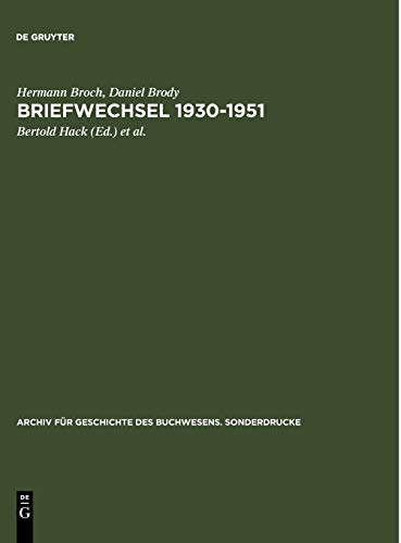 Briefwechsel 1930-1951 (Archiv für Geschichte des Buchwesens – Sonderdrucke)