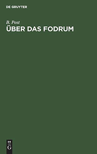 Über das Fodrum: Beitrag zur Geschichte des italienischen und des Reichssteuerwesens im Mittelalter. Inaugural-Dissertation
