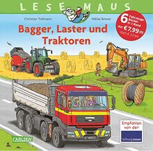 LESEMAUS Sonderbände: Bagger, Laster und Traktoren – Alles über Fahrzeuge: 6 Geschichten in 1 Band