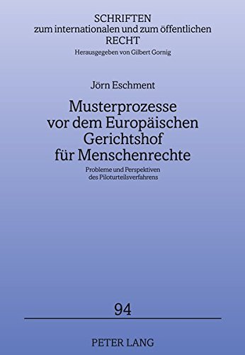 Musterprozesse vor dem Europäischen Gerichtshof für Menschenrechte: Probleme und Perspektiven des Piloturteilsverfahrens (Schriften zum internationalen und zum öffentlichen Recht)