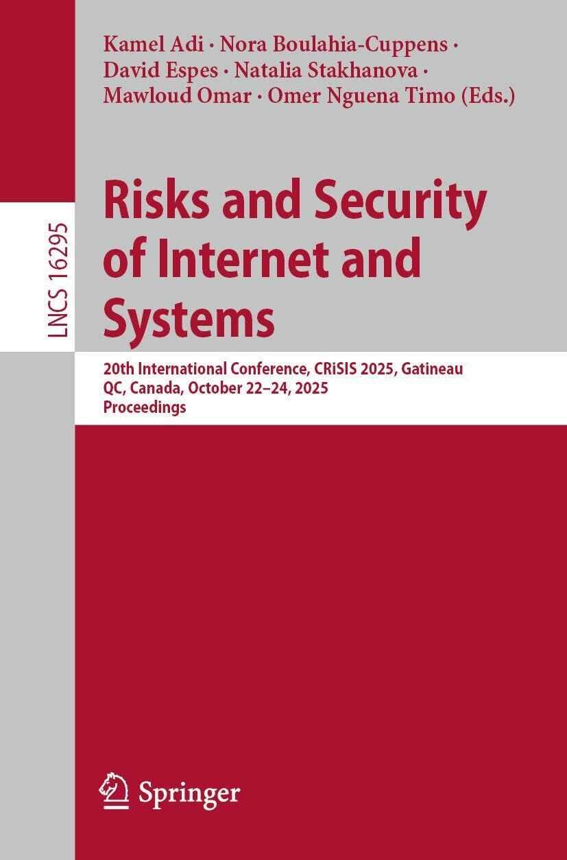 Risks and Security of Internet and Systems