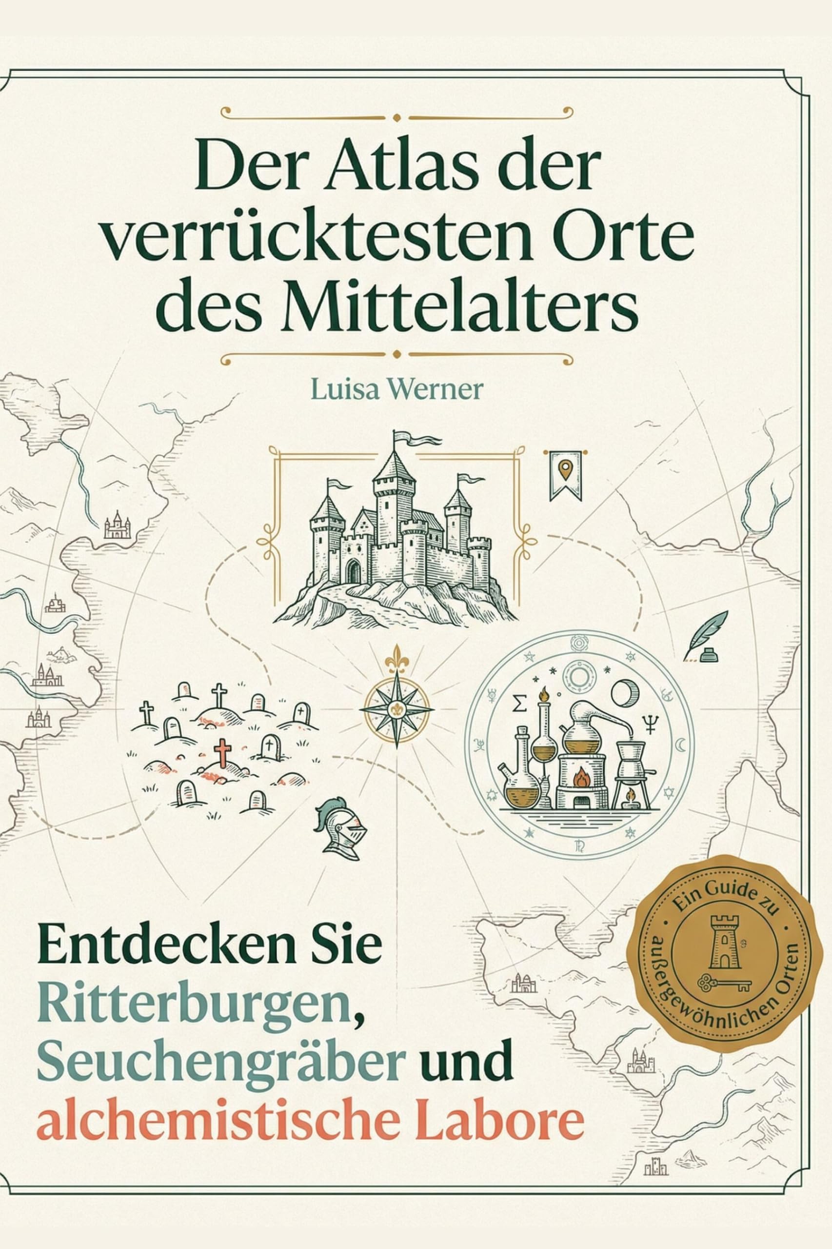 Der Atlas der verrücktesten Orte des Mittelalters: Entdecken Sie Ritterburgen, Seuchengräber und alchemistische Labore. Eine Zeitreise für Mittelalter-Fans und Liebhaber von Rittergeschichten