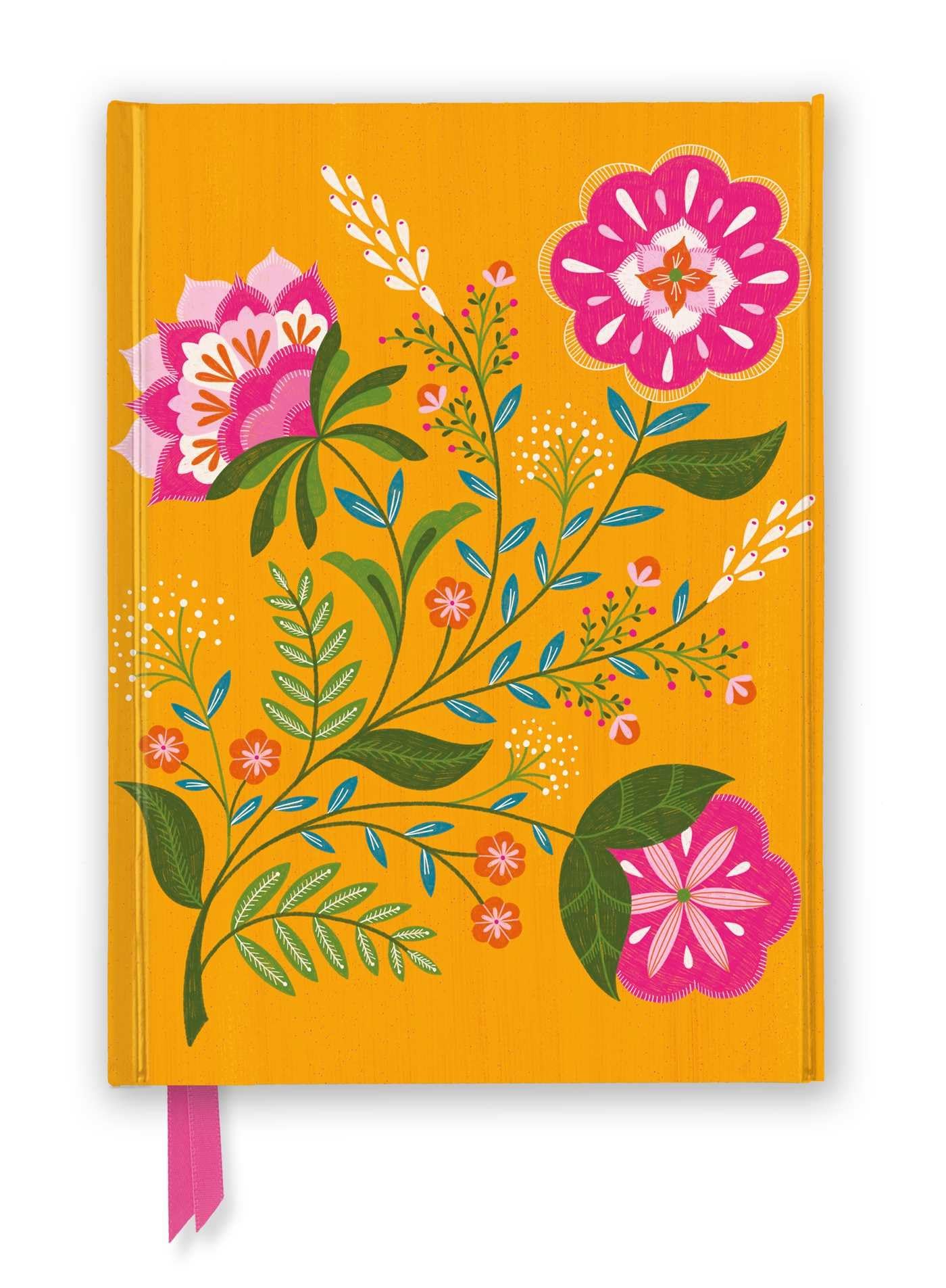 Flame Tree Publishing Premium Notizbuch Din A5, Jenny Zemanek, Kühnes Aufblühen, Unser Hochwertiges, Liniertes Blankbook Mit Festem, Künstlerisch Geprägtem Einband