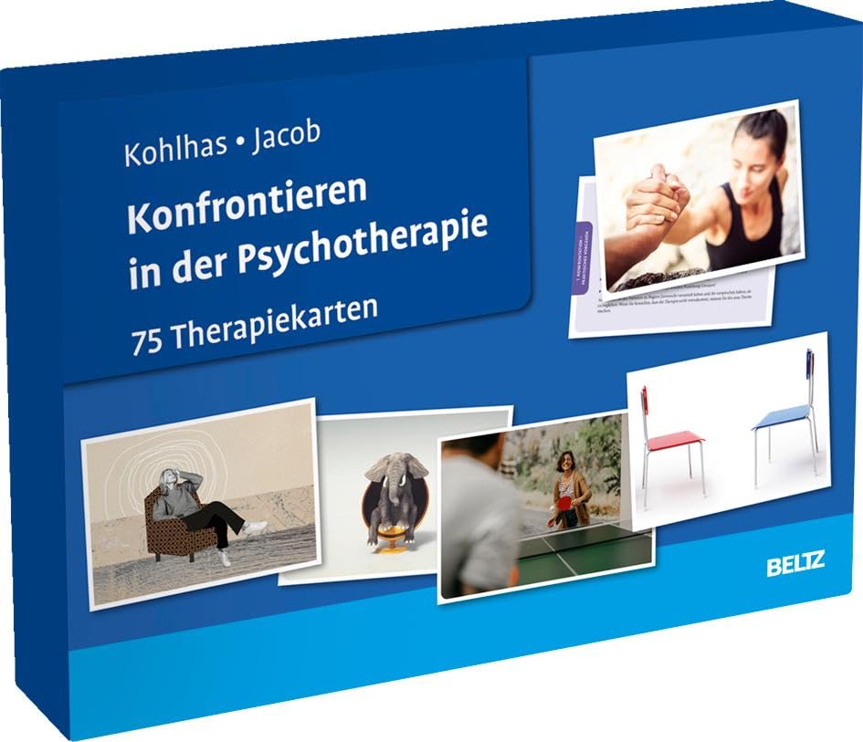 Konfrontieren in der Psychotherapie: 75 Therapiekarten mit 16-seitigem Booklet in hochwertiger Klappkassette, Kartenformat 16,5 x 24 cm. (Beltz Therapiekarten)