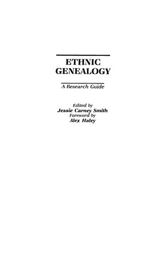 Ethnic Genealogy: A Research Guide