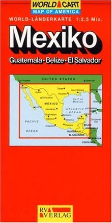 RV World-Länderkarte 1:2,5 Mio. Mexiko - Guatemala, Belize, El Salvador