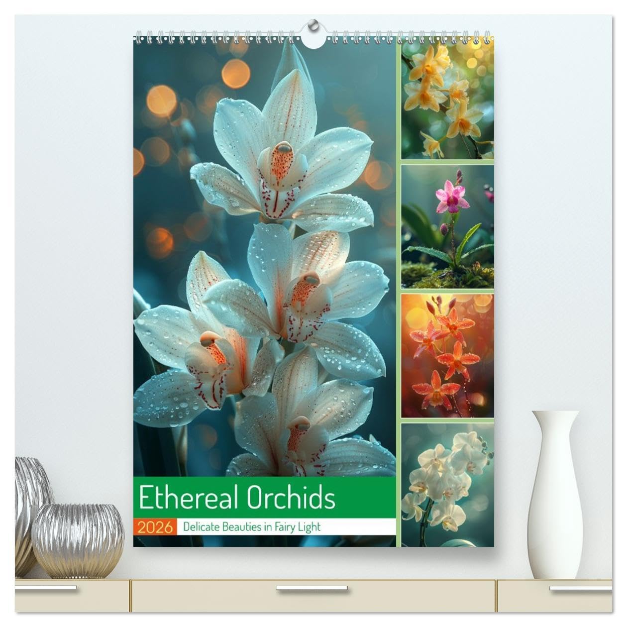 Ethereal Orchids (High Quality Premium Wall Calendar 2026 DIN A2 portrait),CALVENDO 12 Month Wall Calendar: An artistic journey through the world of orchids