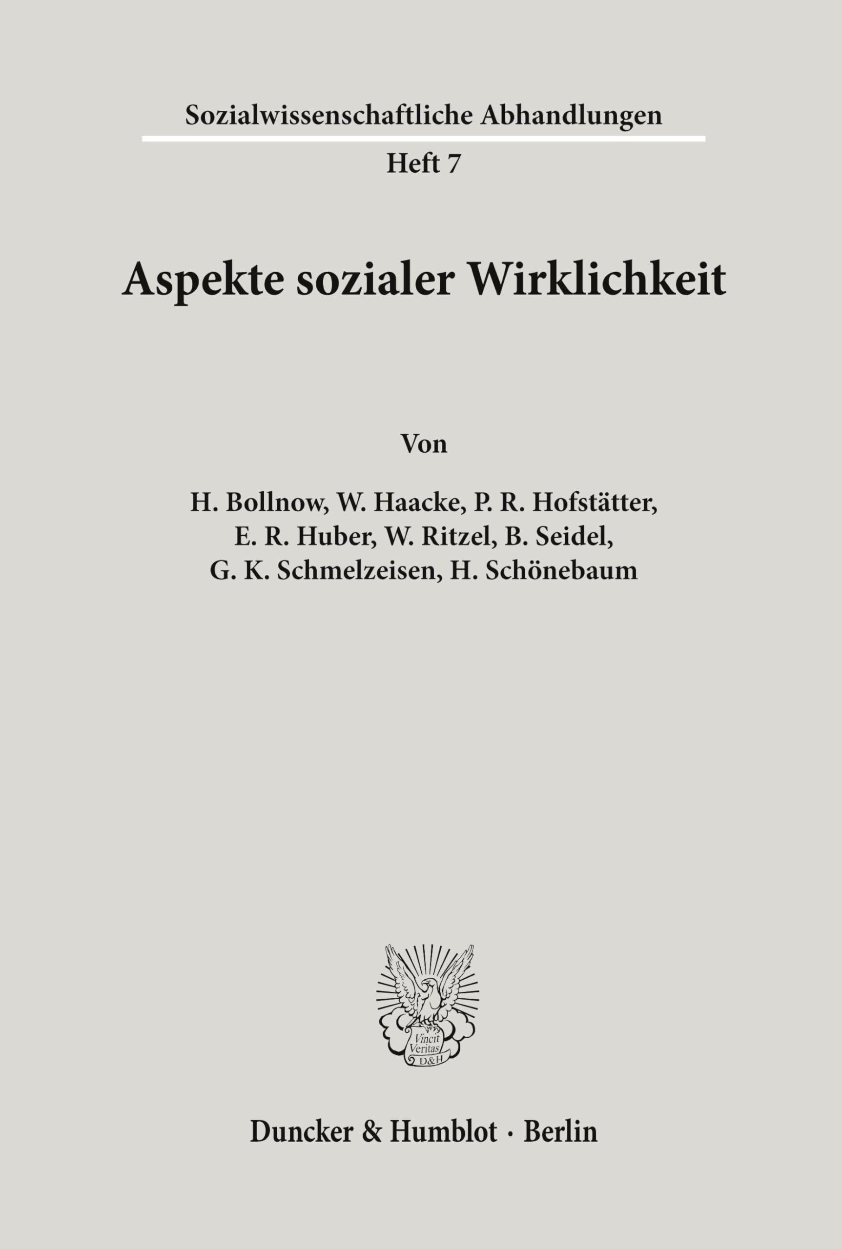 Aspekte sozialer Wirklichkeit.