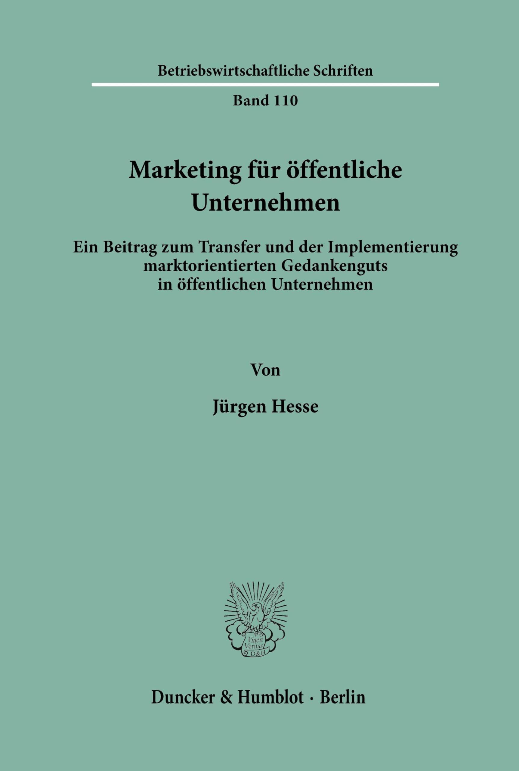 Marketing für öffentliche Unternehmen.