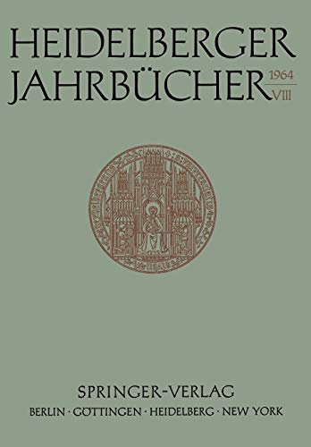 Heidelberger Jahrbücher (Heidelberger Jahrbücher, 8, Band 8)