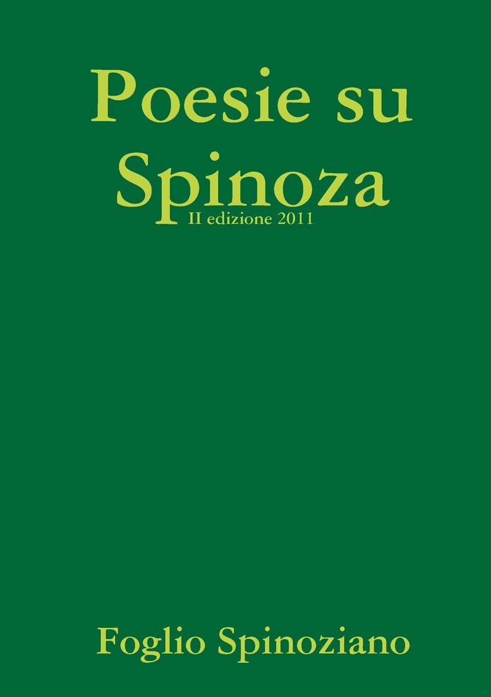 Poesie su Spinoza 2011