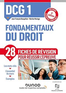 DCG 1, fondamentaux du droit : 28 fiches de révision pour réussir l'épreuve : réforme expertise comptable