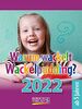Warum wackelt Wackelpudding? 2022: Aufstellbarer Tages-Abreisskalender für Kinder zum rätseln I 12 x 16 cm