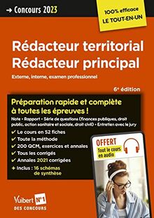 Rédacteur territorial, rédacteur principal : externe, interne, examen professionnel : concours 2023