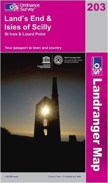 Land's End & Isles of Scilly, St. Ives & Lizard Point 1 : 50 000 (OS Landranger Map)