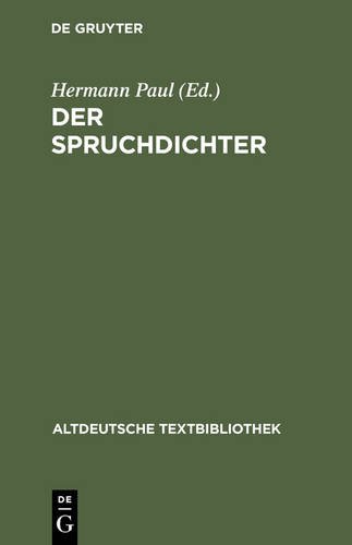 Altdeutsche Textbibliothek, Nr.1, Gedichte