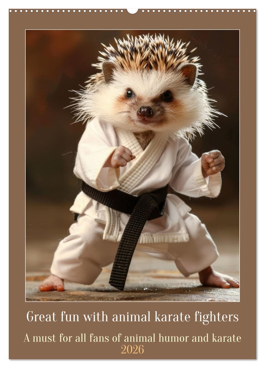 Great fun with animal karate fighters (Wall Calendar 2026 DIN A2 portrait), CALVENDO 12 Month Wall Calendar: A must for all fans of animal humor and karate