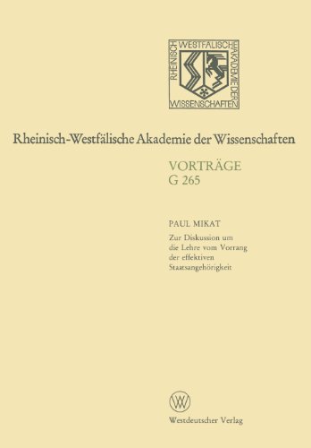 Geisteswissenschaften: Vorträge · G 265 (Rheinisch-Westfälische Akademie der Wissenschaften)