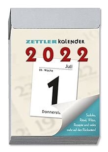 Tagesabreißkalender S 2022 - 4,1x5,9 cm - 1 Tag auf 1 Seite - mit Sudokus, Rezepten, Rätseln uvm. auf den Rückseiten - Bürokalender 301-0000: ... Rezepten, Rätseln uvm. auf den Rückseiten -