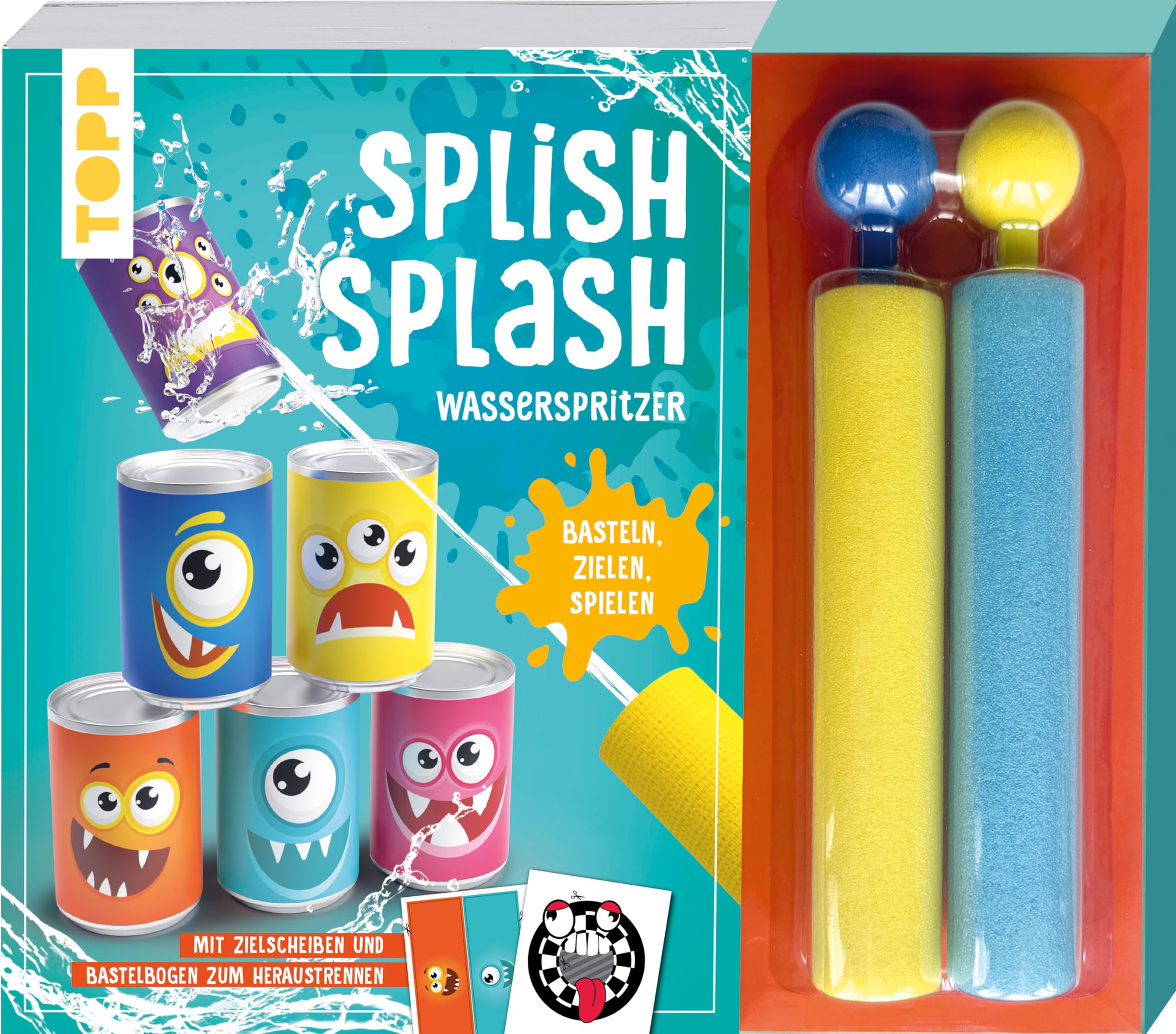 SplishSplash Wasserspritzer: Mit Zielscheiben und Bastelbogen zum Heraustrennen
