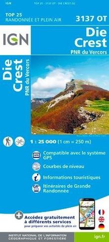 Die Crest PNR du Vercors 1 : 25 000