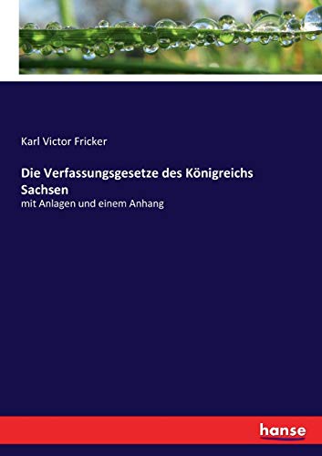 Die Verfassungsgesetze des Königreichs Sachsen: mit Anlagen und einem Anhang