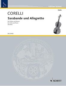 Sarabande und Allegretto: Violine und Klavier. (Edition Schott, Nr. 5)