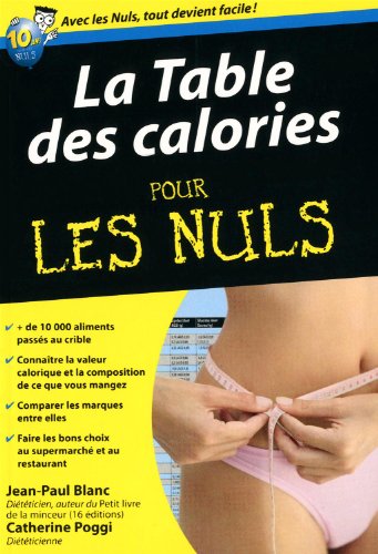 La Table Des Calories Pour Les Nuls