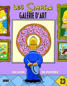 Les Simpson, galerie d'art : un grand livre de posters
