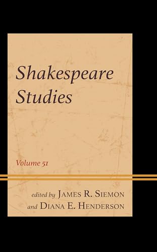 Shakespeare Studies (Shakespeare Studies, 51)
