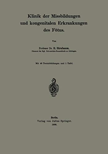 Klinik der Missbildungen und Kongenitalen Erkrankungen des Fötus