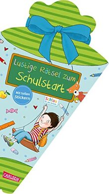 Schlau für die Schule: Lustige Rätsel zum Schulstart mit Stickern: Malen, Rätseln und Eintragen rund um die Einschulung | Perfektes Geschenk für den ersten Schultag (Schultüte blau)