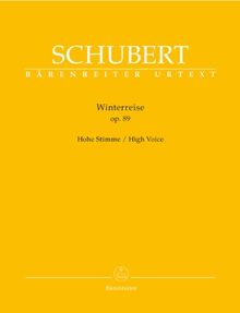 Winterreise op. 89 (Hohe Stimme). Singpartitur, Urtextausgabe