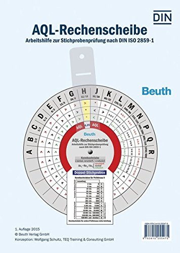 AQL-Rechenscheibe: Arbeitshilfe zur Stichprobenprüfung nach DIN ISO 2859-1