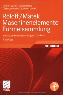 Roloff/Matek Maschinenelemente Formelsammlung: Interaktive Formelsammlung auf CD-ROM