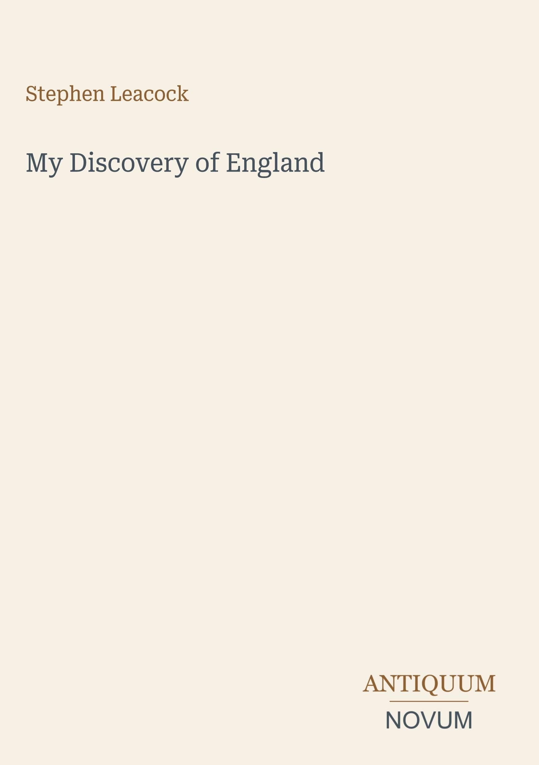 My Discovery of England
