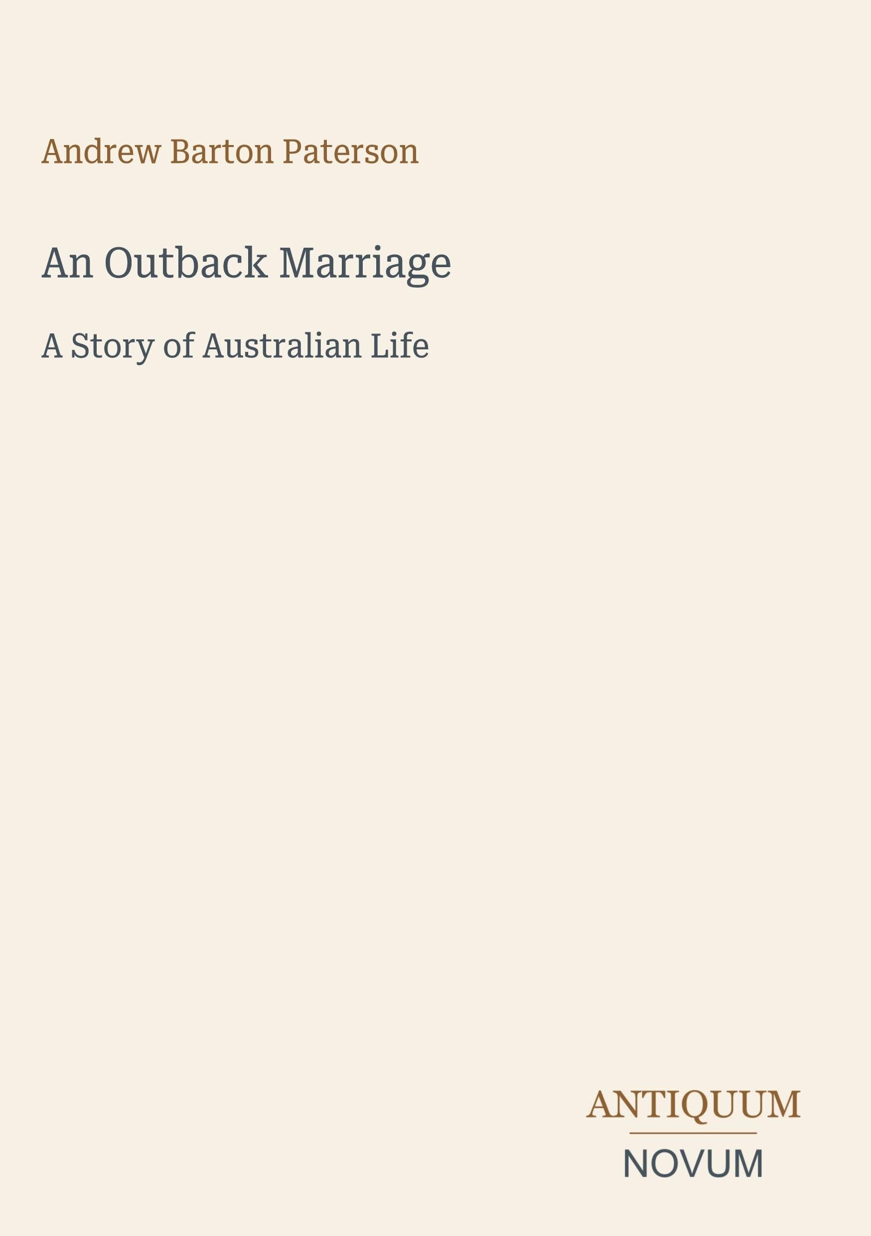 An Outback Marriage