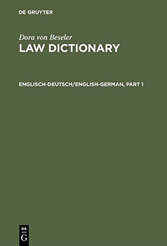 Law Dictionary, Englisch-Deutsch