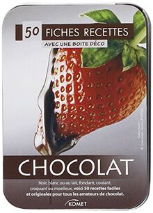 Chocolat : 50 fiches recettes avec une boîte déco