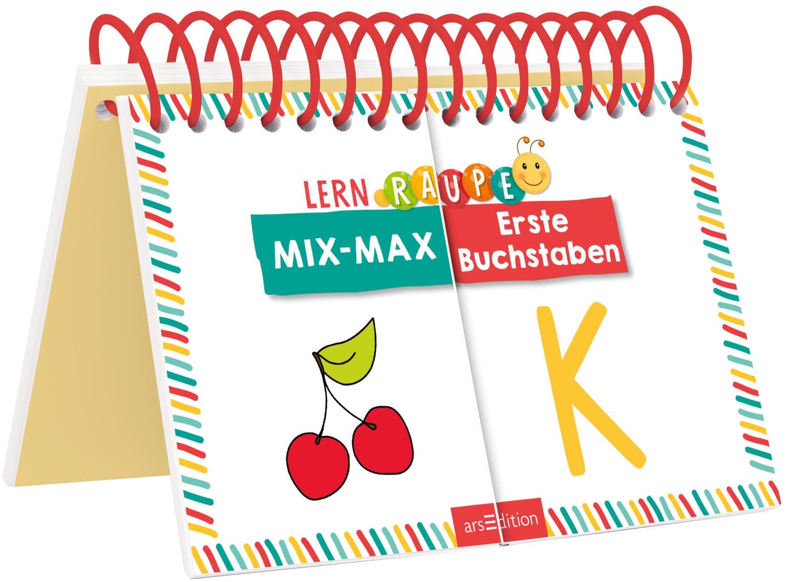 Lernraupe – Mix-Max Erste Buchstaben: Spielend lernen | Zum Buchstabenlernen ganz ohne Stift und Lesekompetenz