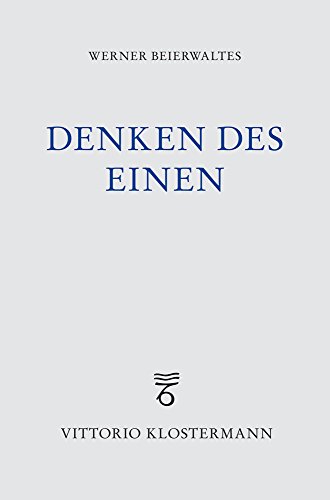 Denken des Einen: Studien zur neuplatonischen Philosophie und ihrer Wirkungsgeschichte