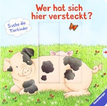 Wer hat sich hier versteckt? Suche die Tierkinder: Ab 18 Monate