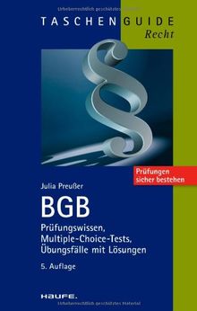 BGB: Prüfungswissen, Multiple-Choice-Tests, Übungsfälle mit Lösungen